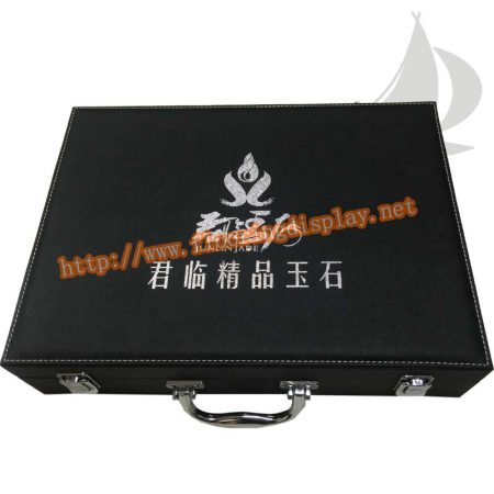 廠(chǎng)家批發(fā)紙質(zhì)黑色手提型木地板樣品展示箱子PY188